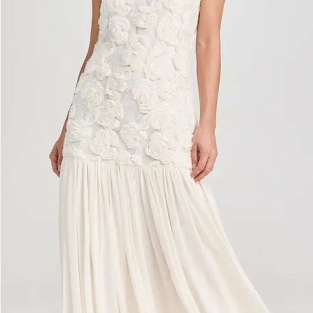 Alexis Ivory Floral Embellished Maxi Dress